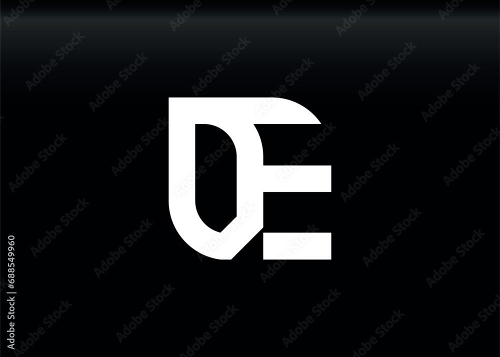 Monogram Letter DE Logo Design vector template, Monogram Letter DE Logo Design vector template,