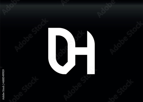 Free Download Monogram Letter DH Logo Design vector template, - GFXLoad
