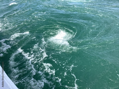 The Naruto whirlpools called Uzushio are tidal whirlpools in the Naruto Strait.
