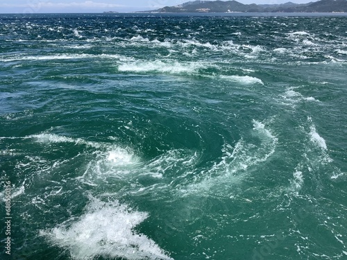 The Naruto whirlpools called Uzushio are tidal whirlpools in the Naruto Strait.