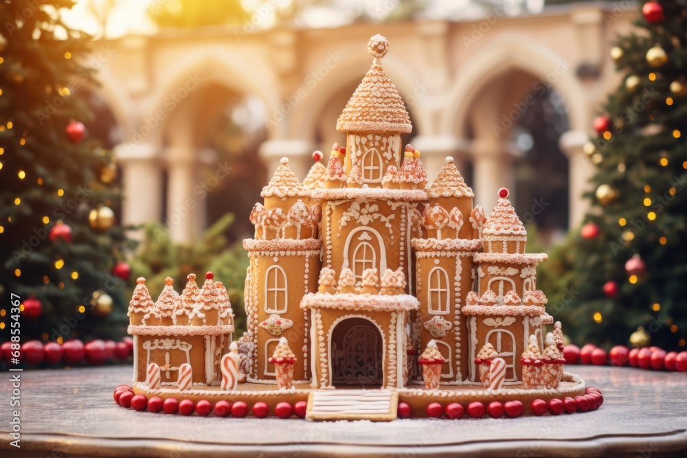 Obraz premium Christmas gingerbread house