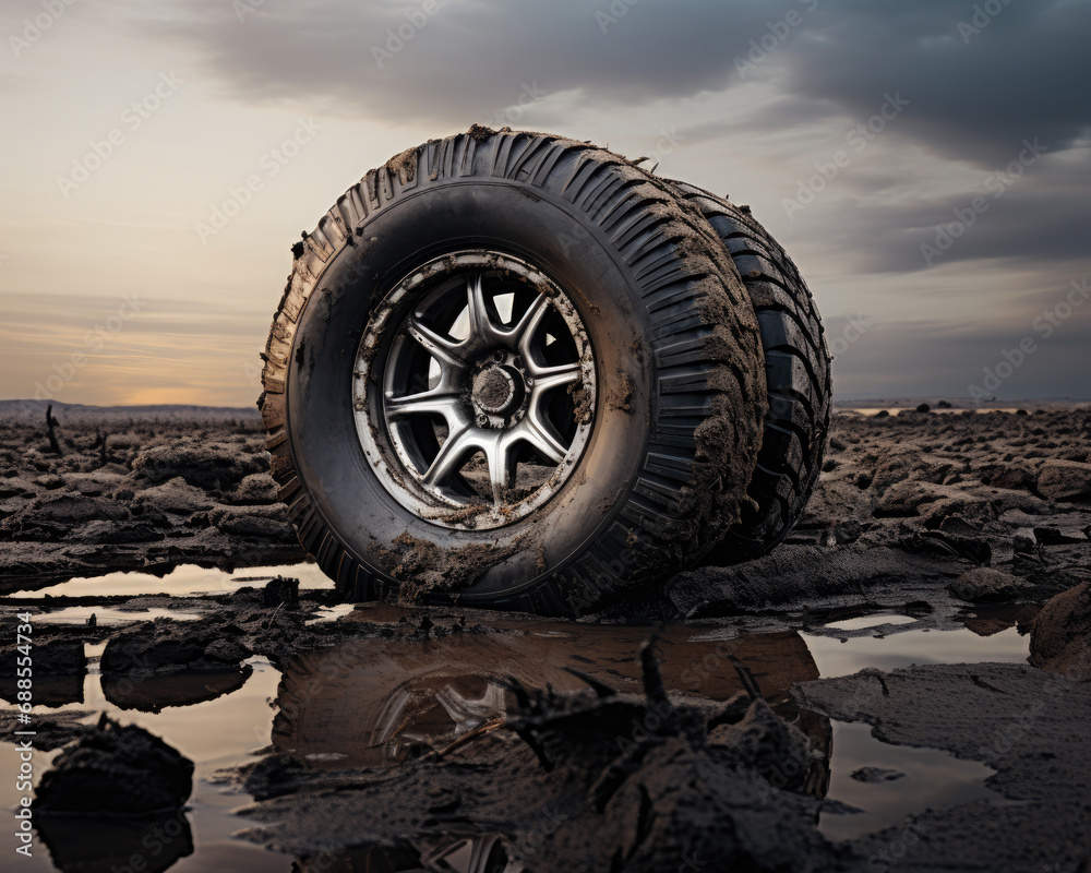 Muddy Mastery, Tire Triumph in Off-Road Adventures, Muddy Mastery, Tire Triumph in Off-Road Adventures,