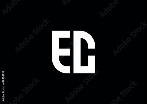 Monogram Letter EC Logo Design vector template