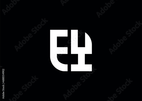 Monogram Letter EY Logo Design vector template