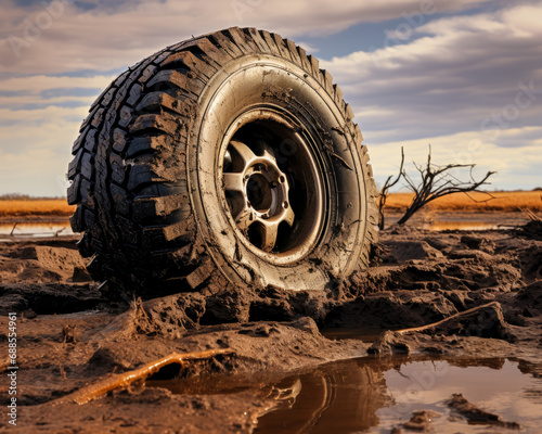Muddy Mastery, Tire Triumph in Off-Road Adventures, 