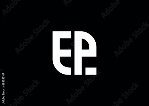 Monogram Letter EP Logo Design vector template