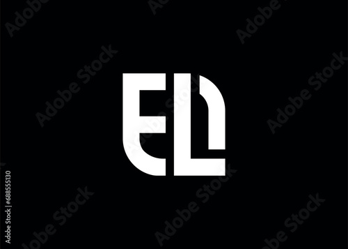 Monogram Letter EL Logo Design vector template