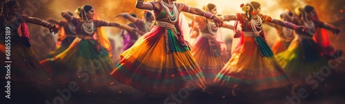 Indian folk dance.  photo