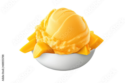 Mango Bliss: Indulge in Creamy Goodness with Mango Infusion isolated on transparent background