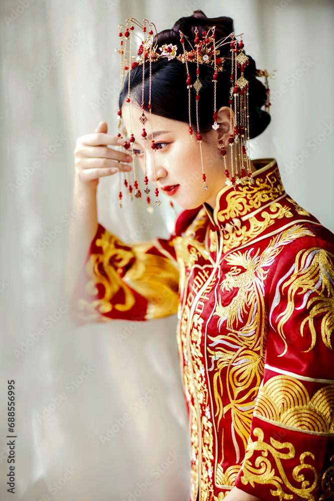 Naklejka premium woman in kimono