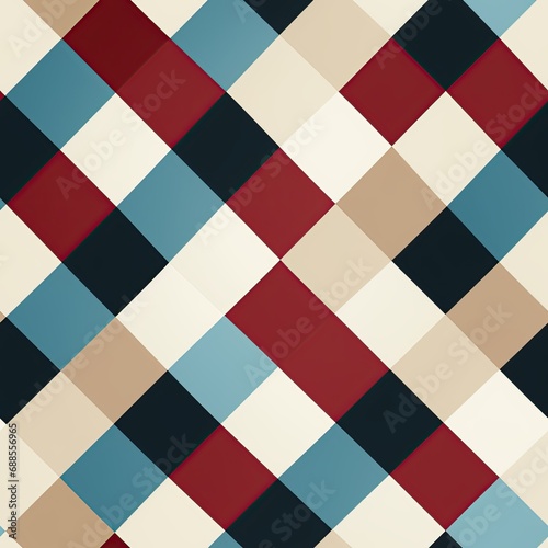 checkered seamless pattern on a blue red plaid shirt of a tartan lumberjack on white background
