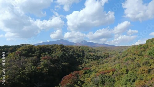 (山梨県-風景タイムラプス)秋の八ヶ岳連峰風景３	