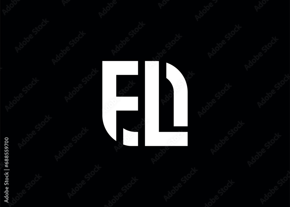 Monogram Letter FL Logo Design vector template Monogram Letter FL Logo Design vector template