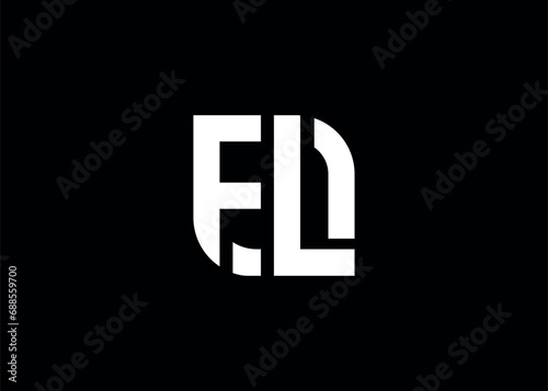 Monogram Letter FL Logo Design vector template