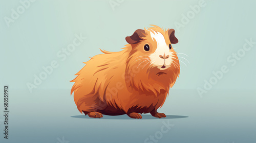 Cute Cartoon Guinea Pig