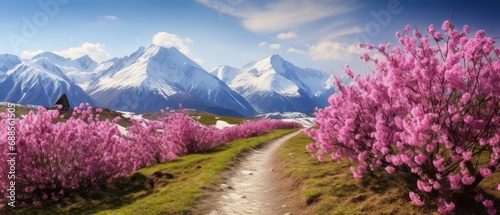 Alpine Majesty  Idyllic Springtime Mountain Landscape in the Alps