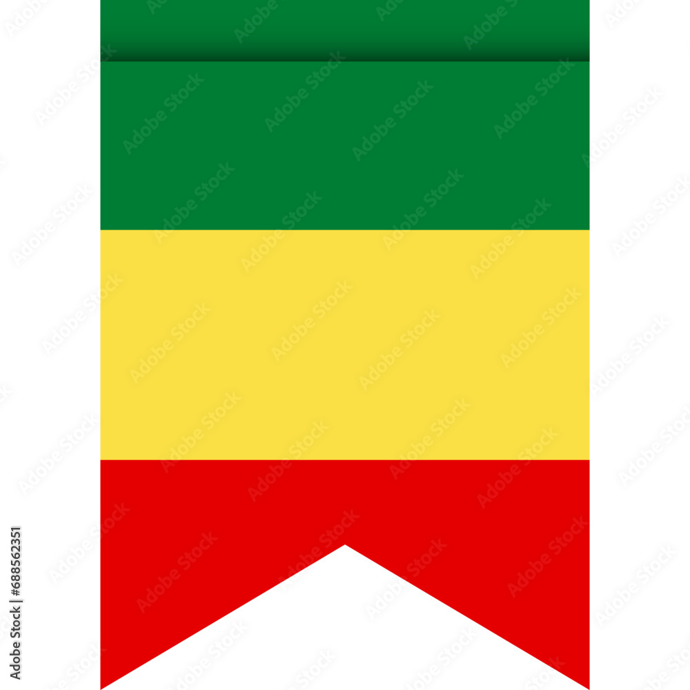 Mali flag or pennant isolated on white background. Pennant flag icon. Mali flag or pennant isolated on white background. Pennant flag icon.