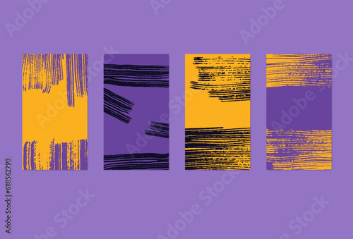 Abstract backgrounds set. Templates for banner, poster. Vector illustration.