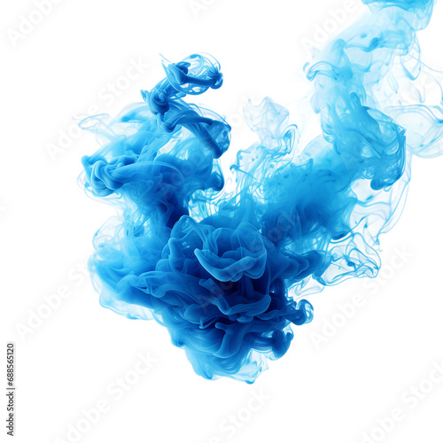 Transparent blue smoke cloud