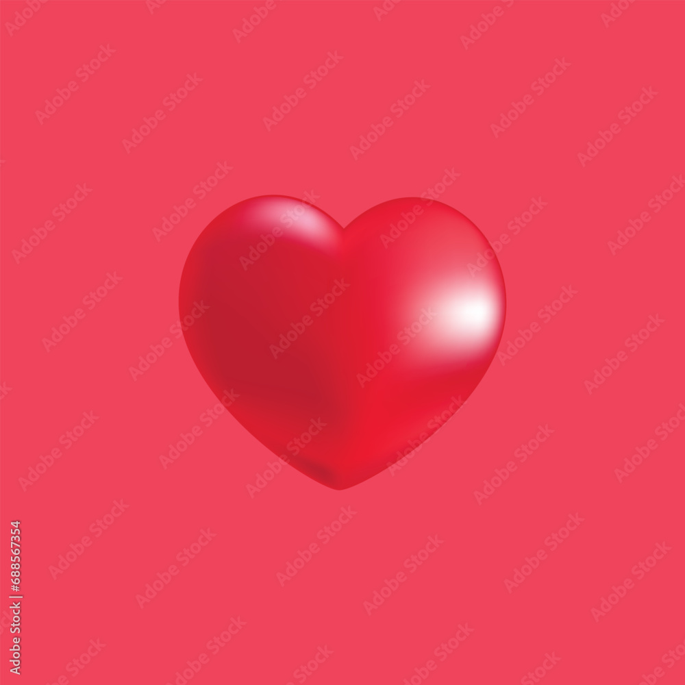 Heart vector icon, Love symbol. Valentine's Day sign, emblem isolated on background.