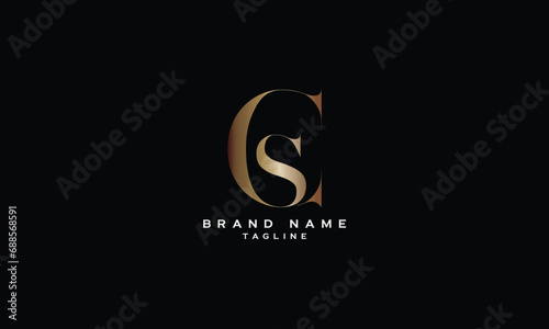 CS, SC, Abstract initial monogram letter alphabet logo design