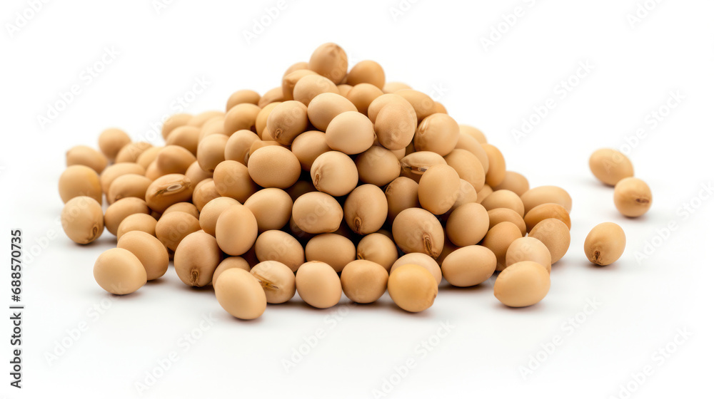 soy beans on white background soy beans on white background