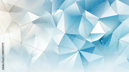 abstract white background with triangles, white and blue background with abstract shapes