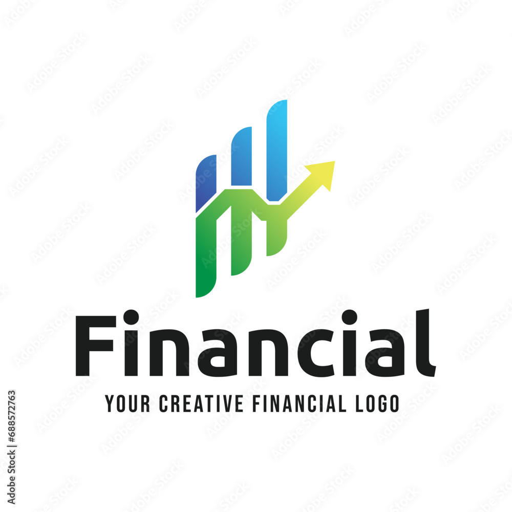 Simple Financial and investment Logo designs concept vector, Modern Finance logo designs isolated on white background