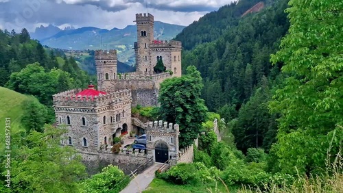 Romantic beautiful medieval castles of northern Italy Castello di Gernstein, Chiusa, South Tyrol photo