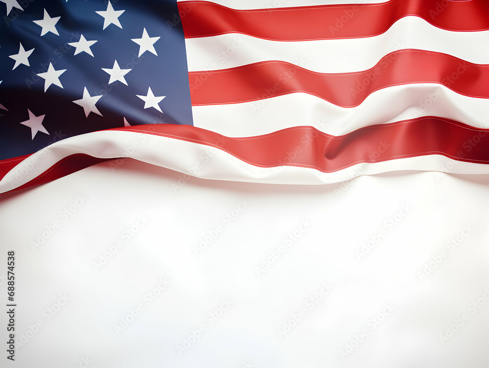 Obraz premium United state of america national flag background, USA flag weaving made by silk cloth fabric, USA background, ai generated image