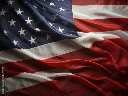 United state of america national flag background  USA flag weaving made by silk cloth fabric  USA background  ai generated image
