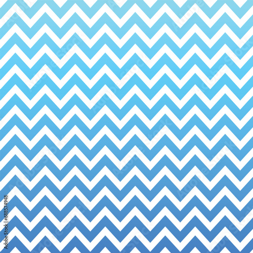 Cute chevron pattern vector background. Blue Ombre style zigzag pattern wallpaper.