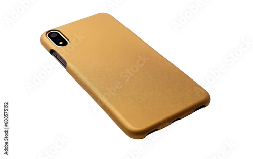 Gold Phone Case Excellence The Unmarked Mastery in Mobile Fashion isolated on transparent background