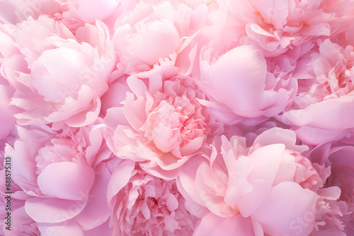 Macro view of pink peony background generated AI