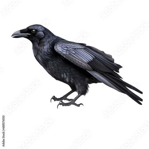 Crow isolated on transparent background © feng