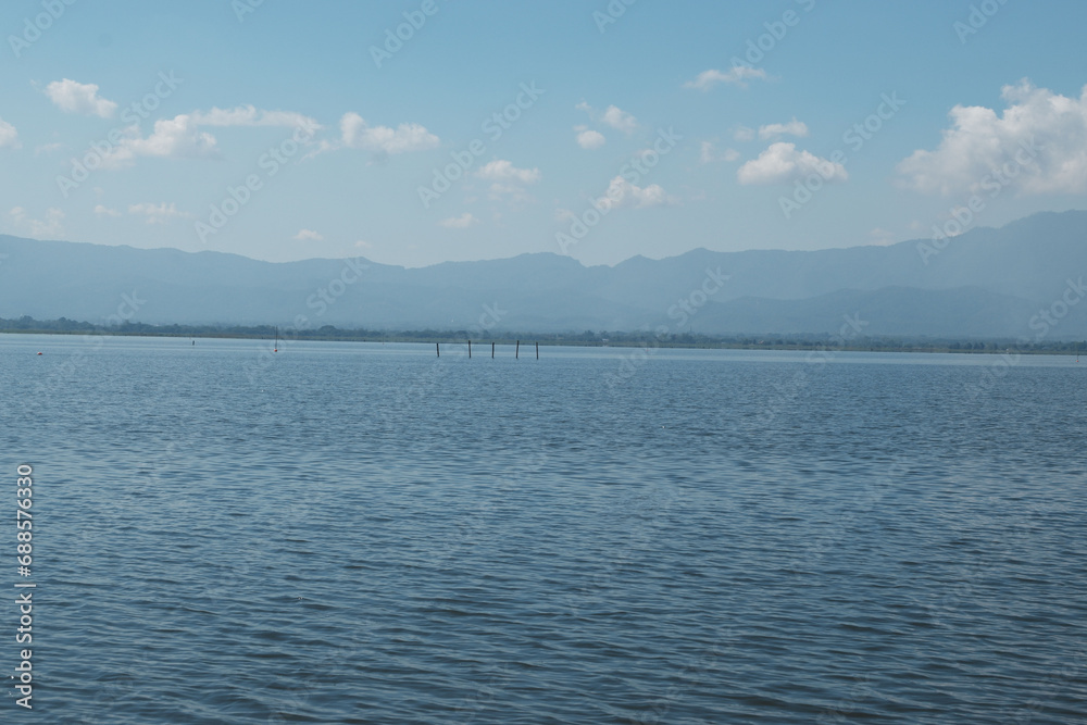 lake and mountains