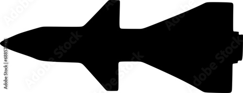 Silhouette vector illustration of a missile.