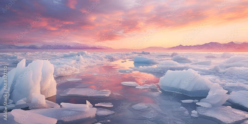 Ice sheets in the arctic ocean Frozen Sea forest A Deep Dive into the