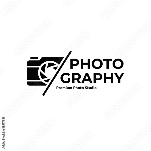 Photo studio logo vintage vector. Hipster and retro style. Perfect for your business design.