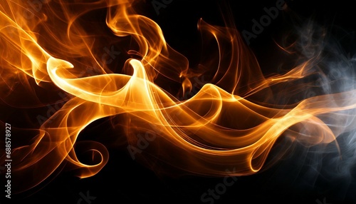 fire motion in black background