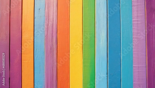pastel colorful rainbow painted wood planks summer or lgbtq pride background