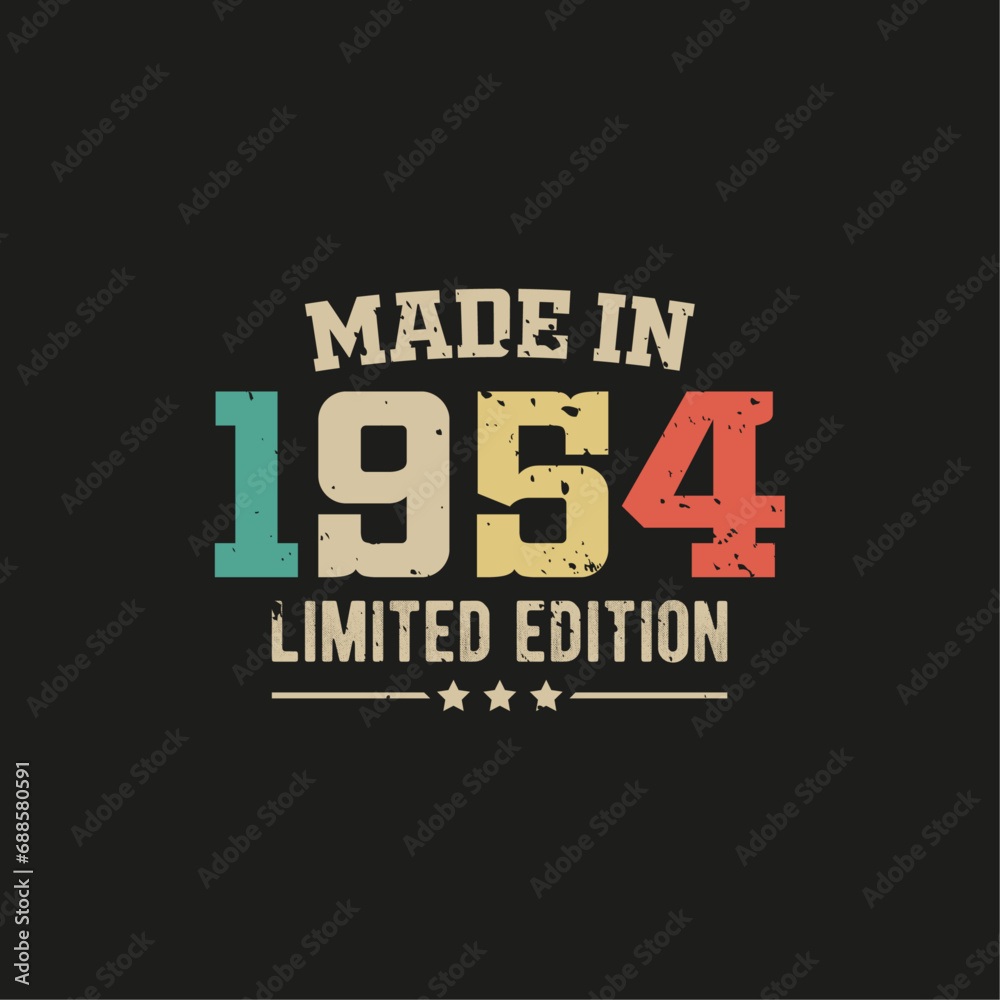 Made in 1954 limited edition t-shirt design