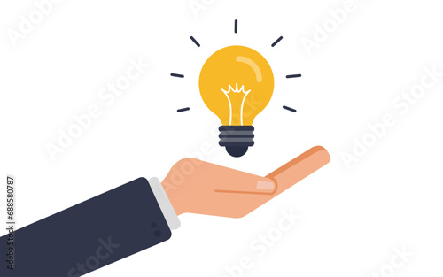 vector illustration of light bulb, inspiration, innovation, idea concept