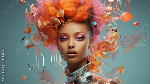 Explore a world of fashion and beauty imagery through AI-generated visuals that cater to the demands of the fashion and cosmetics sectors, enhancing brand identity. photo