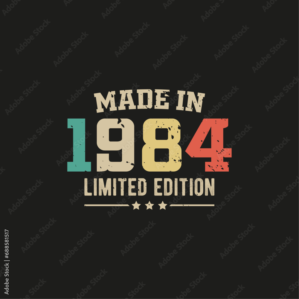 Made in 1984 limited edition t-shirt design