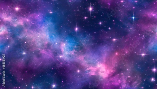 seamless space texture background stars in the night sky with purple pink and blue nebula a high resolution astrology or astronomy backdrop pattern