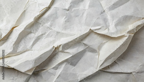 abstract white crumpled and creased recycle paper texture background