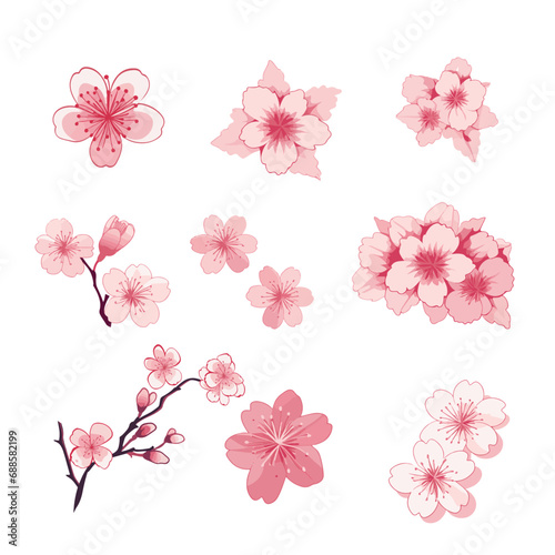 Fototapeta Naklejka Na Ścianę i Meble -  Pink Japanese cherry blossoms, spring cherry blossom. Cherry blossom japanese sakura