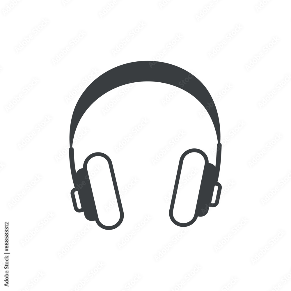 Freelance element of set in black line design. A black outline illustration with a freelance theme featuring headphones, representing the immersive and focused work environment. Vector illustration. Freelance element of set in black line design. A black outline illustration with a freelance theme featuring headphones, representing the immersive and focused work environment. Vector illustration.