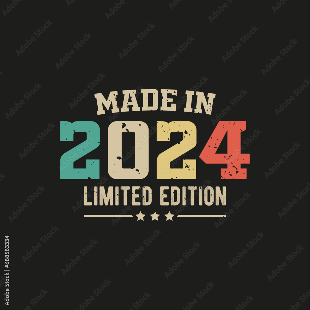 Made in 2024 limited edition t-shirt design